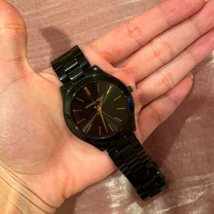 Michael Kors MK3221 black and gold watch